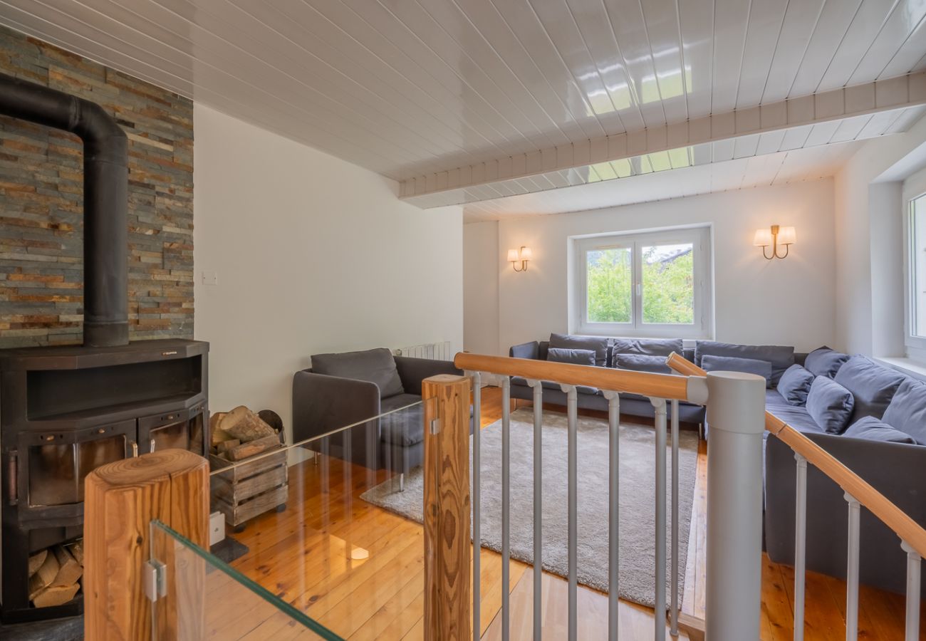 Berberis 2 apartment - fireplace living room  - morzine 